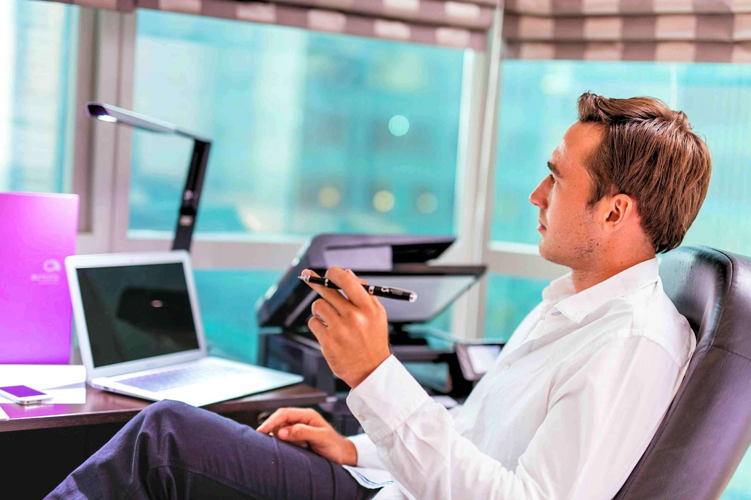 Home office setup inside serviced apartment in Singapore