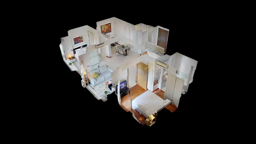 Floor plan of apartment living room.