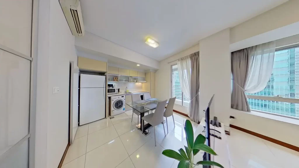 One bedroom serviced apartment interior
