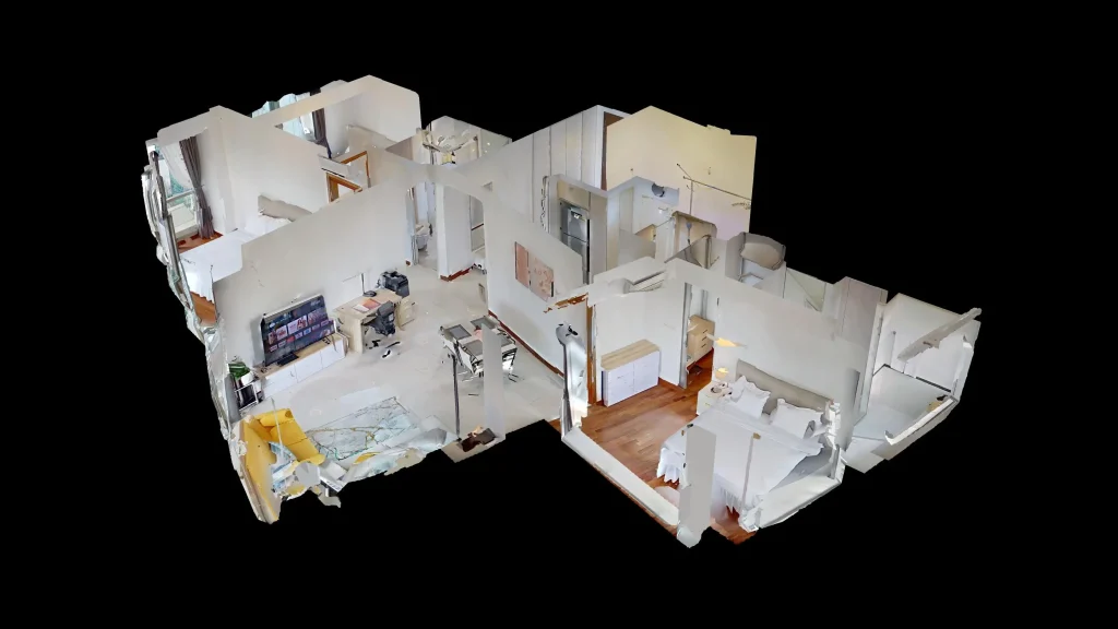 Modern living room floor plan design project.