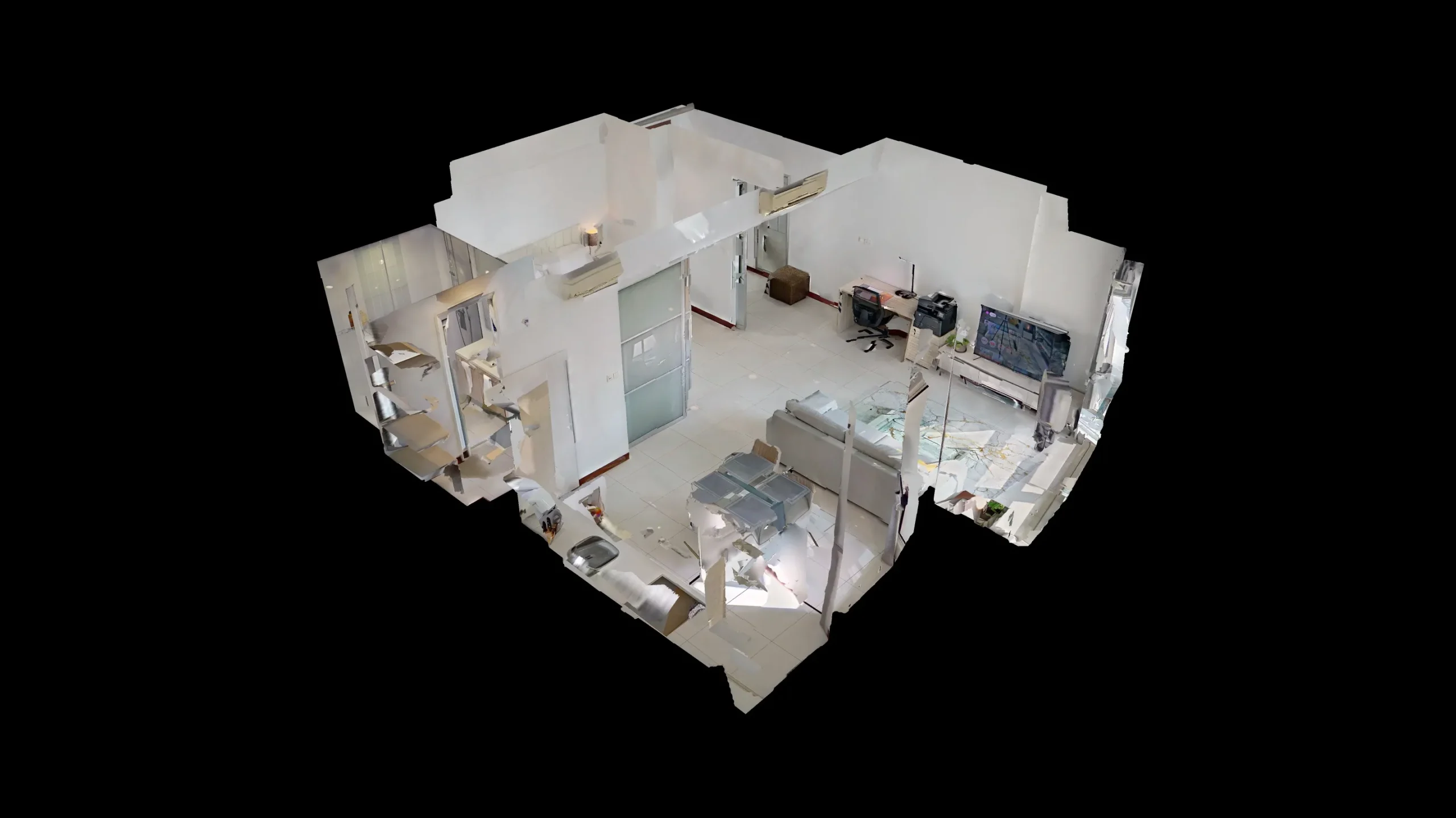 Floor plan design for technology and science.
