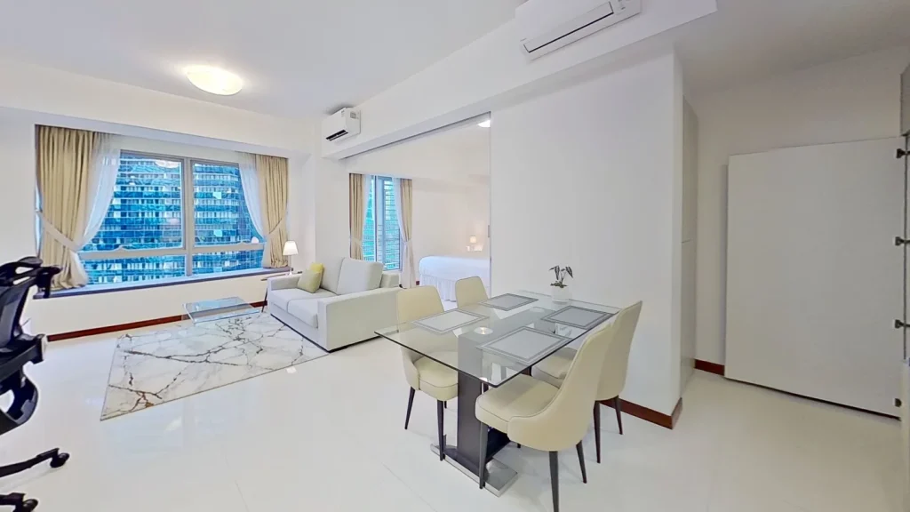 One bedroom serviced apartment interior Singapore