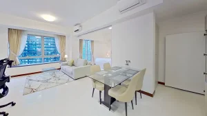 One bedroom serviced apartment interior Singapore