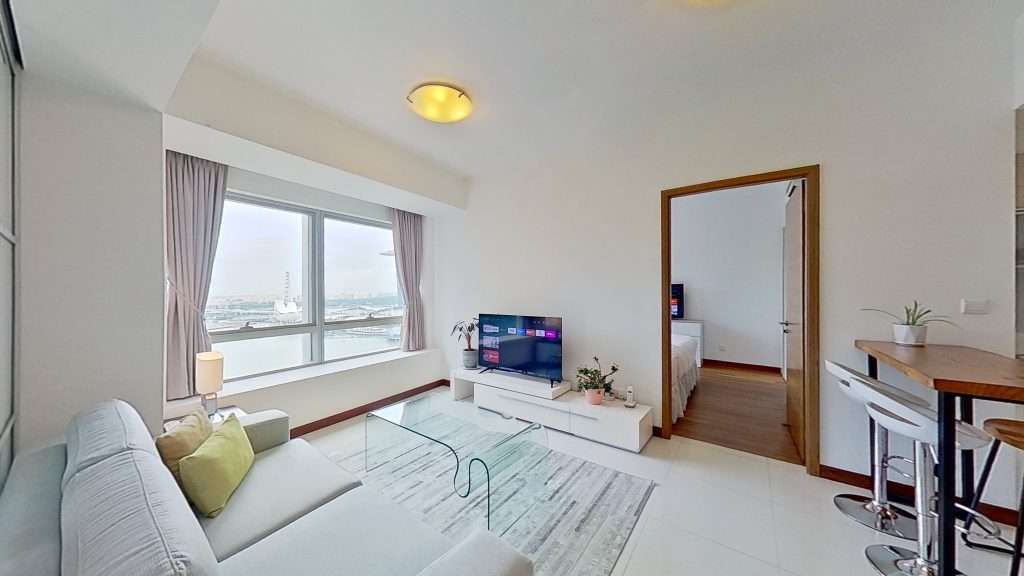 Two bedroom serviced apartment interior in Singapore