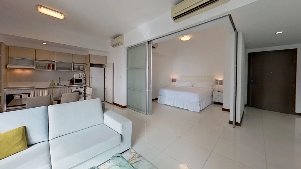 Luxury serviced apartment interior in Singapore