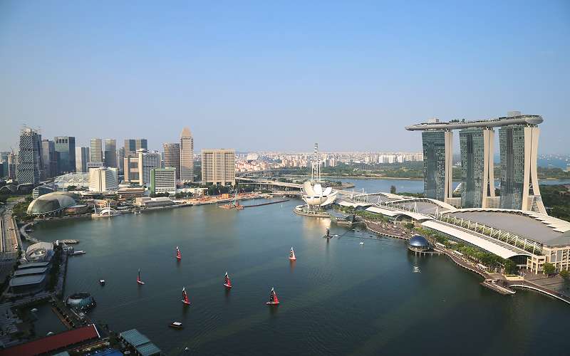Scenic view of Marina Bay location area for long stays.
