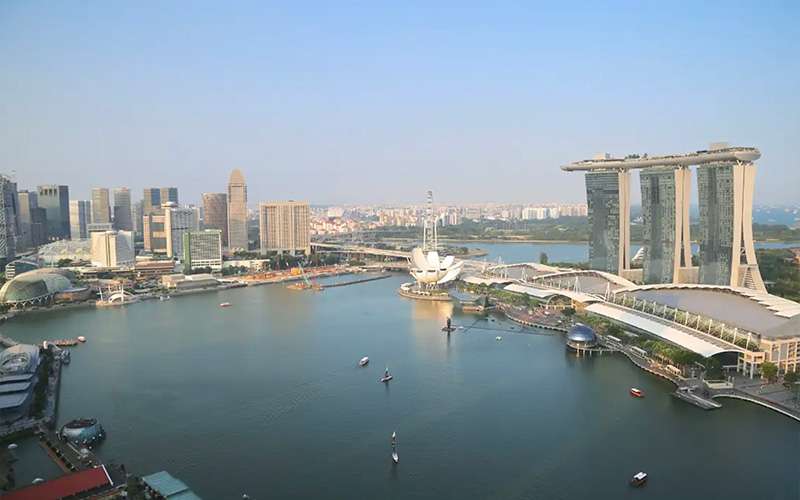 Iconic view of Marina Bay Sands, Singapore
